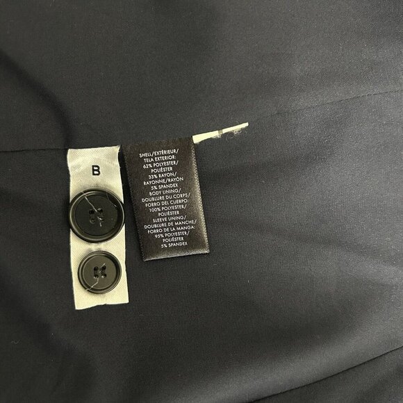 Ann Taylor Dark Blue Twill Blazer Jacket Size 8 Two Buttons Two Pockets Career - Picture 10 of 12